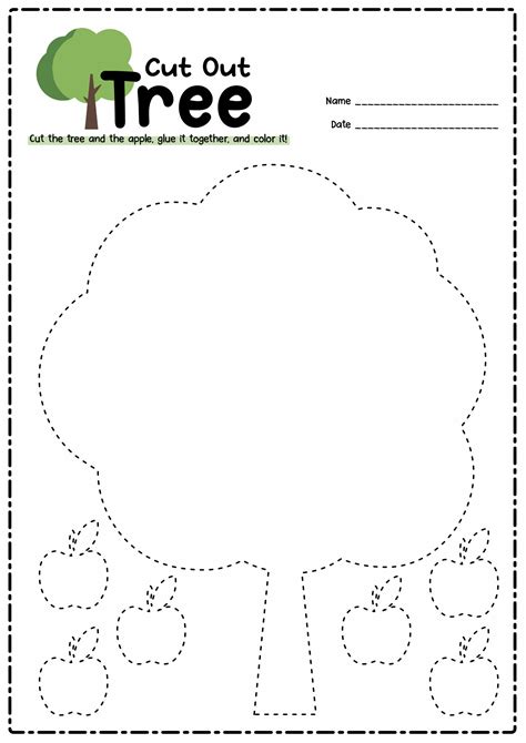 13 Best Images Of Preschool Worksheets Cutting Practice Tree Cut Out