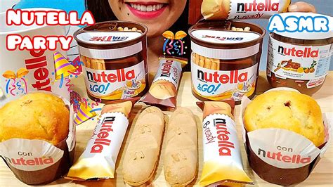 ASMR Nutella Party Mukbang Eating Sounds Request Lady Love YouTube