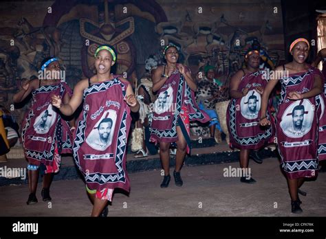 A Group Of Traditional African Female Dancers Dancing Stock Photo