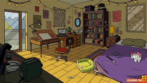 Artist Bedroom Gameanimation Background Time Lapse Process Youtube