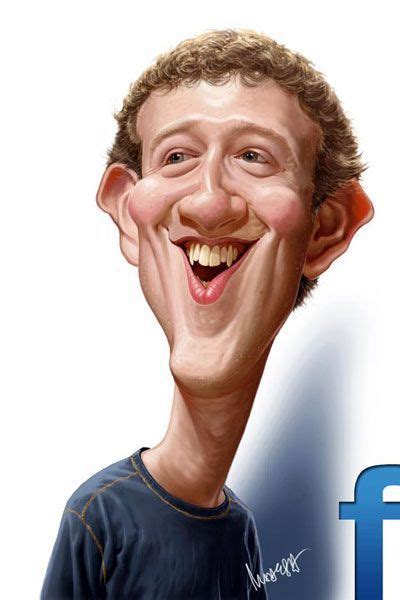 Mark Zuckerberg Caricatura Caricaturas Engraçadas Caretas