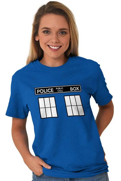 Police Box Time Travel British Sci Fi Tv Show Adult Short Sleeve