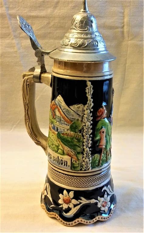 Check out our german music box selection for the very best in unique or custom, handmade pieces from our music boxes shops. Vintage German Musical Stein Music Box Plays in | Etsy | Beer steins, German beer steins, Beer ...