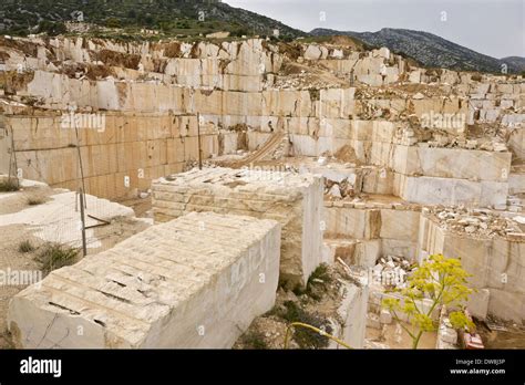 Working Marble Quarry Near Orosei Sardinia Italy April Stock Photo Alamy