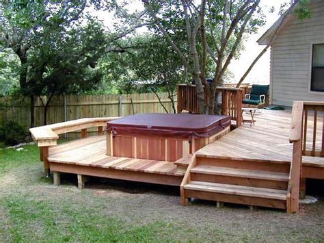 Hot Tub Deck Be Cool And Two Level Deck On Pinterest