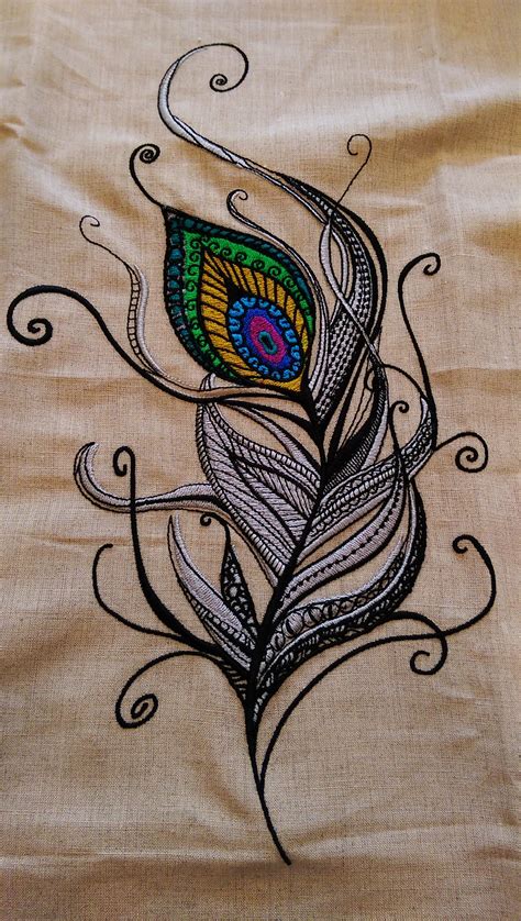 full peacock feather embroidery sewing machine embroidery peacock embroidery designs hand