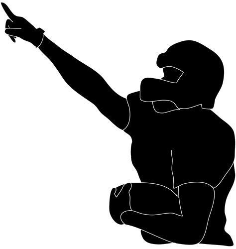 standing football player clipart - Clipground