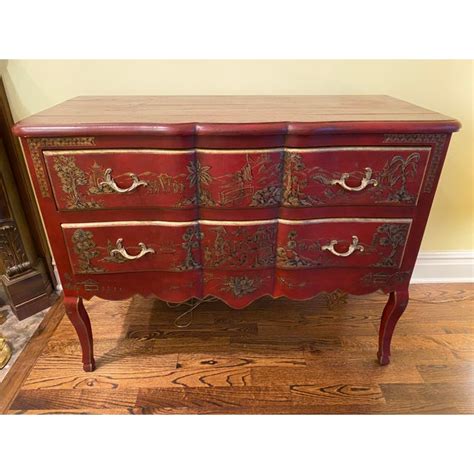 Amy Howard Collection Hand Painted Chinoiserie Dresser Or Chest Of