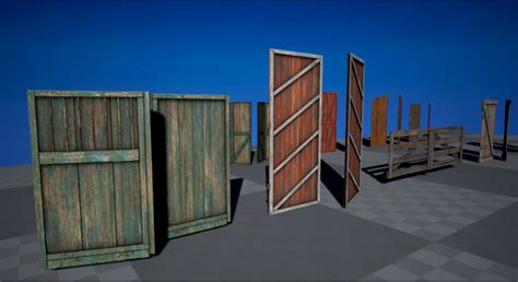 Big Wood Gates Pack In Props Ue Marketplace