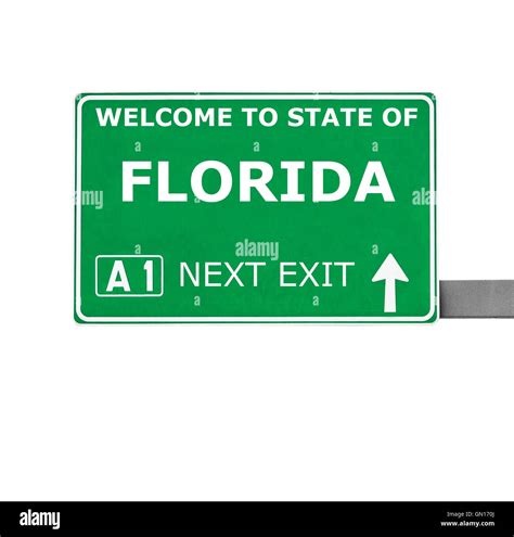 Florida Road Sign Isolated On White Stock Photo Alamy