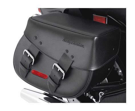 Harley Davidson Synthetic Leather Saddlebags Black Softail Models