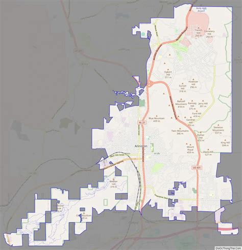 Map Of Anniston City Alabama