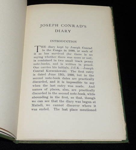 Joseph Conrads Diary Of His Journey Up The Valley Of The Congo In 1890