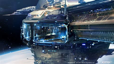 Artstation Cargo Bay Entrance Jotto Szatmari Spaceship Interior