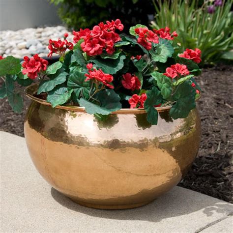 19 Hammered Polished Copper Planter Copper Planters Planters