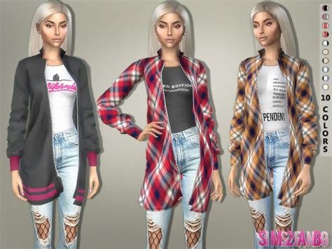 The Sims Resource 382 Casual Outfit With Coat By Sims2fanbg Sims 4