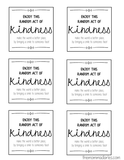 25 Days Of Random Acts Of Kindness Free Printables Teaching