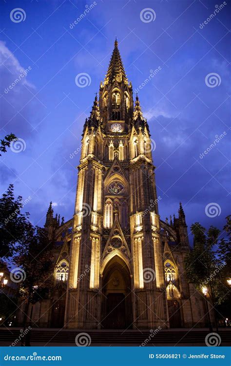 Cathedral In San Sebastian Spain Stock Image Image Of Faith