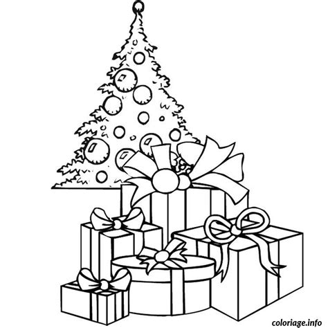 Coloriage Sapin De Noel Avec Cadeau Dessin Sapin Noel à imprimer