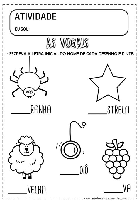 Atividades Com Vogais E Consoantes