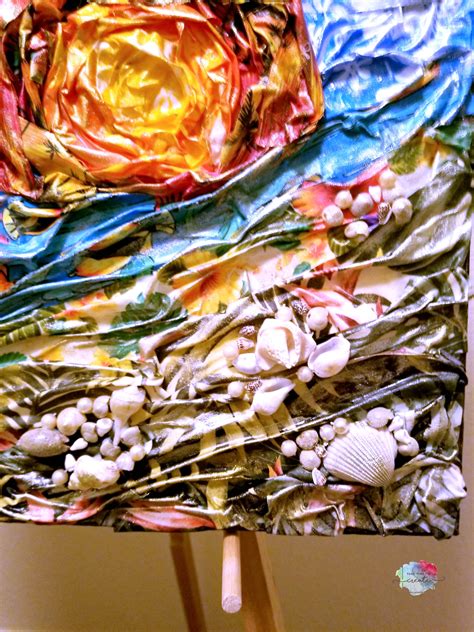 Beach Landscape With Fabric Mixed Media Canvas Take Time To Create