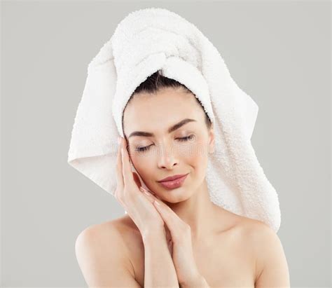 Relaxing Spa Model Portrait Spa Beauty Face Stock Photo Image Of
