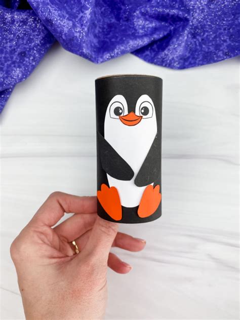 Toilet Paper Roll Penguin Craft Free Template