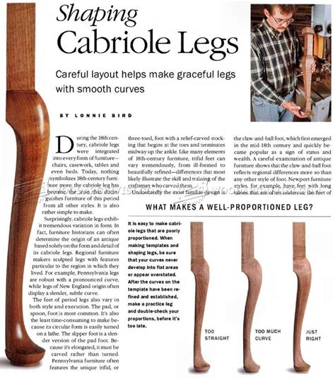 2550 Shaping Cabriole Legs Furniture Legs Construction Cabriole Legs Cabriole Woodworking