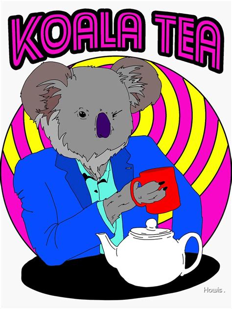 Koala Tea Sticker For Sale By Cjayeh Redbubble
