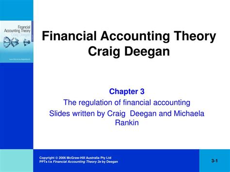 They cover fair presentation and. PPT - Financial Accounting Theory Craig Deegan PowerPoint ...