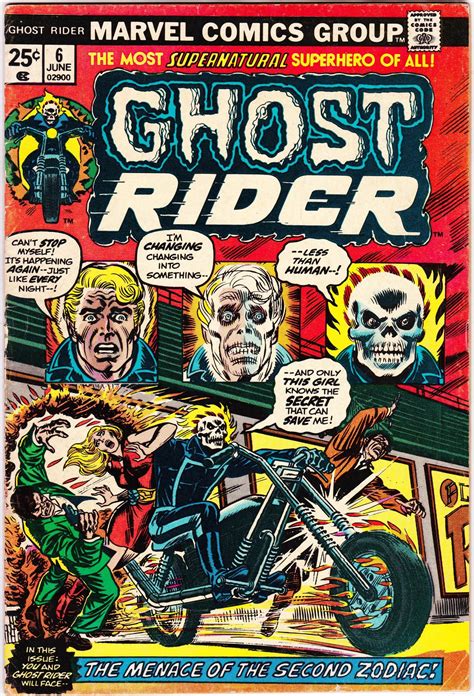 Ghost Rider 6 1st Series 1973 June 1974 Marvel Comics Etsy Marvel