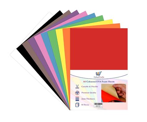 A4 Craft Foam Sheets EVA Foam Self Adhesive Non / Sticky Foam Sticker
