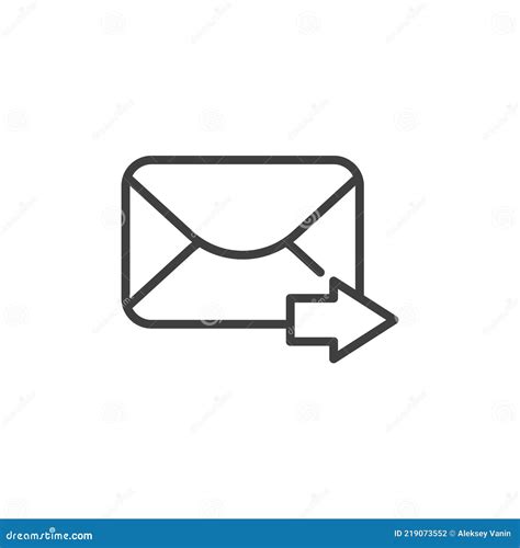 Forward Mail Message Line Icon Stock Vector Illustration Of Clipart