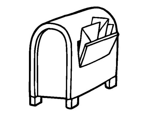 Mailbox with letters coloring page - Coloringcrew.com