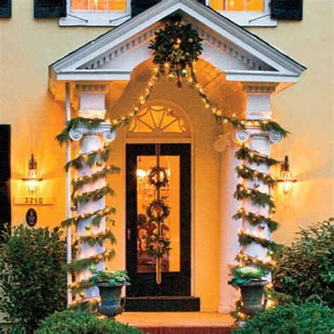 Hang sconces to add light to pillars that are flush against a wall. 60 Beautifully Festive Ways to Decorate Your Porch for ...