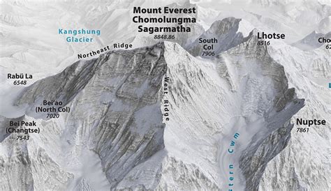 Mount Everest 3d Map