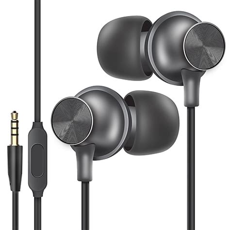 Overtime Earbuds With Mic Metallic Black Otebmtl2 Bk At Staples