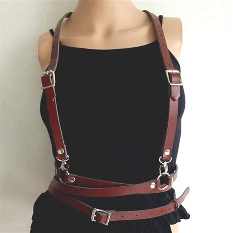 Buy Waist Belt Punk Leather Body Bondage Cage Sculpting Harness Waist Suspenders Belt Bound Band