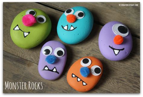 Monster Rocks Featured In Kids Crafts 1 2 3 Yesterday On Tuesday