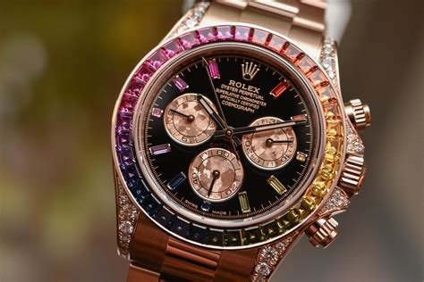 2018 Rolex Daytona Rainbow Everose Gold 116595rbow 1 Monochrome Watches