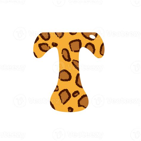Leopard Print Alphabets And Number 10884056 Png