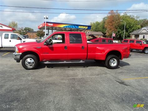2002 Red Ford F350 Super Duty Lariat Crew Cab 4x4 Dually 71384012