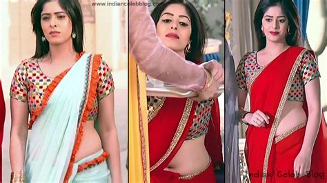 Garima Jain Hindi Tv Actress Hot Saree Midriff Show