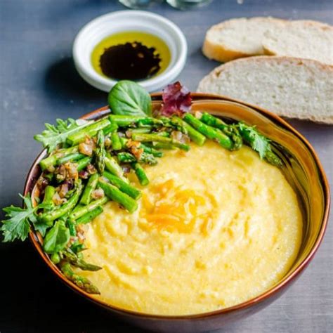 Cheesy Polenta With Asparagus An Amazing Combination Of