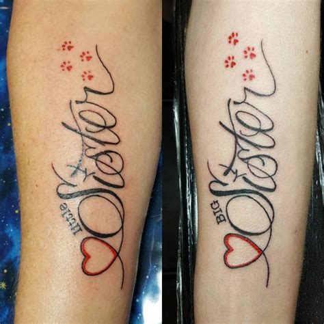 More images for tattoo ideas for sisters » Paw Print Sister Tattoo Ideas | Sister tattoo designs ...