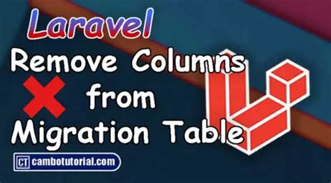 Cambotutorial How To Remove Column From Existing Table In Laravel