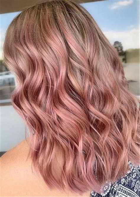 50 pretty and stunning rose gold hair color and hairstyles for your inspiration women fashion