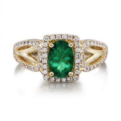 Trugrass products are safe for the environment: Parlegems - 18K Yellow Gold Brazilian Emerald/Diamond Ring ...