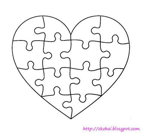 Last easter, i made some puzzle cards, a bunny , duck & chick. Puzzle Of Life 谜图人生: Free Heart Shaped Puzzle Template