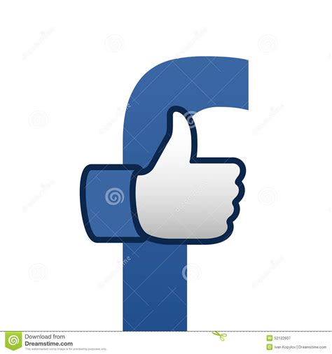 Facebook Like Thumbs Up Symbol Icon Editorial Photography ...